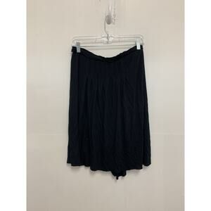 Vintage Poleci Black Midi Stretch Skirt Size Small